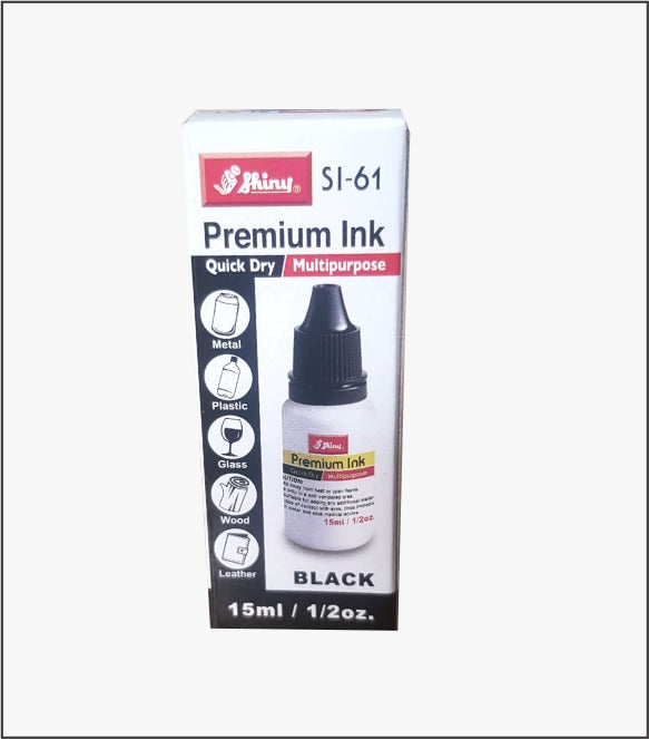Shiny fast dry permanent ink