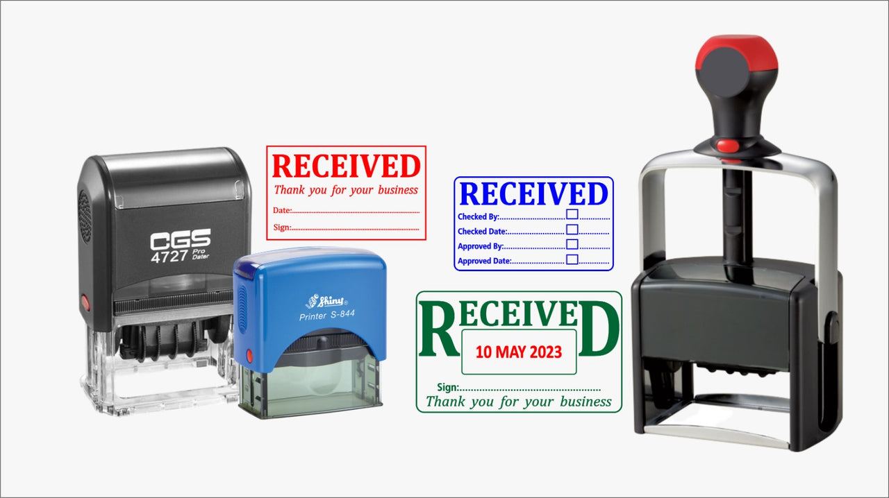 Self inking received stamps in Nairobi Kenya