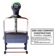 heavy duty self inking text stamp