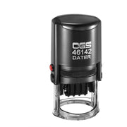 CGS Round self inking stamp with date in Kenya.