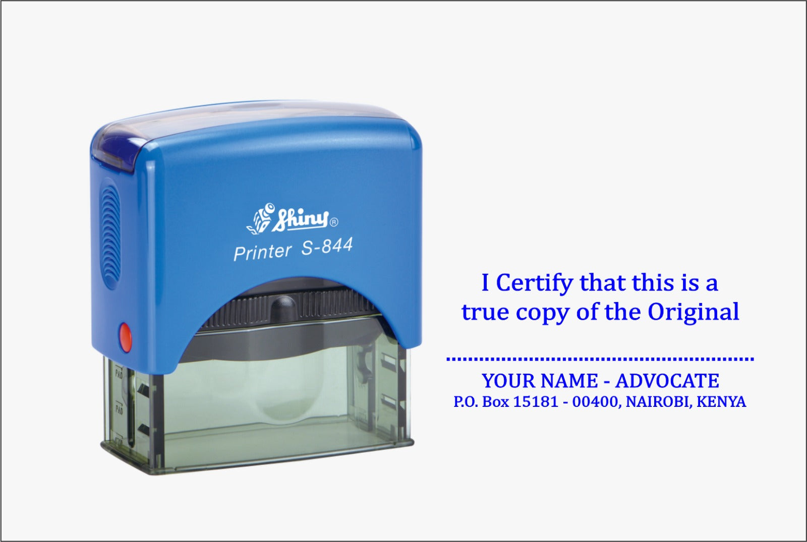 Advocate Certify True Copy Stamp: