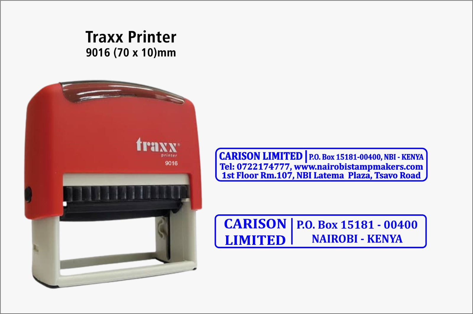 Traxx Printer Self Inking Stamp70x10mm.High-Quality Printing Made Easy