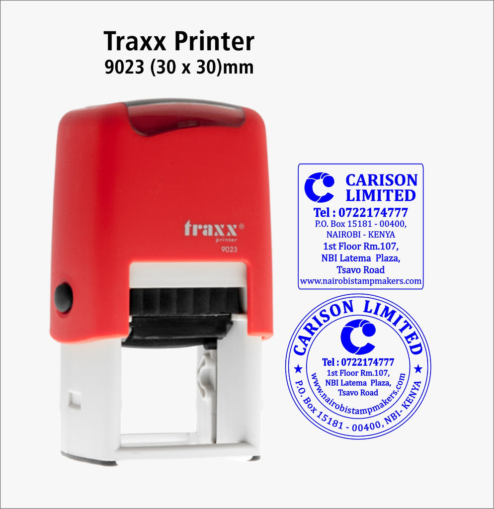 PrecisionStamp Pro: The Traxx Printer 30x30mm Self-Inking Stamp